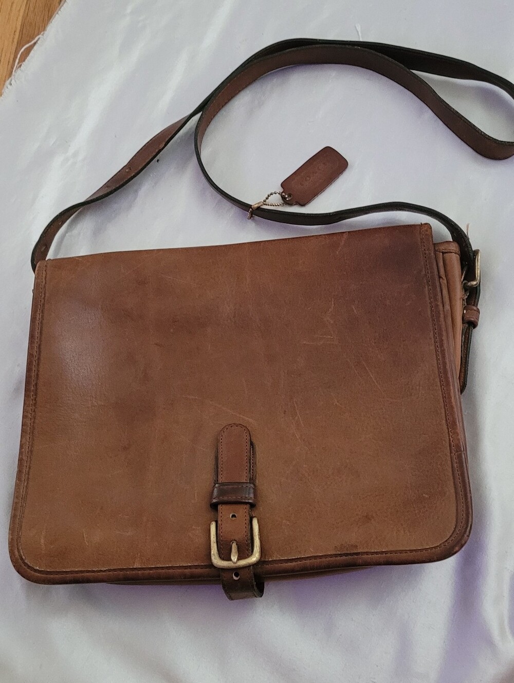 VINTAGE COACH, BONNIE CASHIN ERA, BUCKLE POUCH, ⚓️ ANCHOR MARKED BRASS HARDWARE